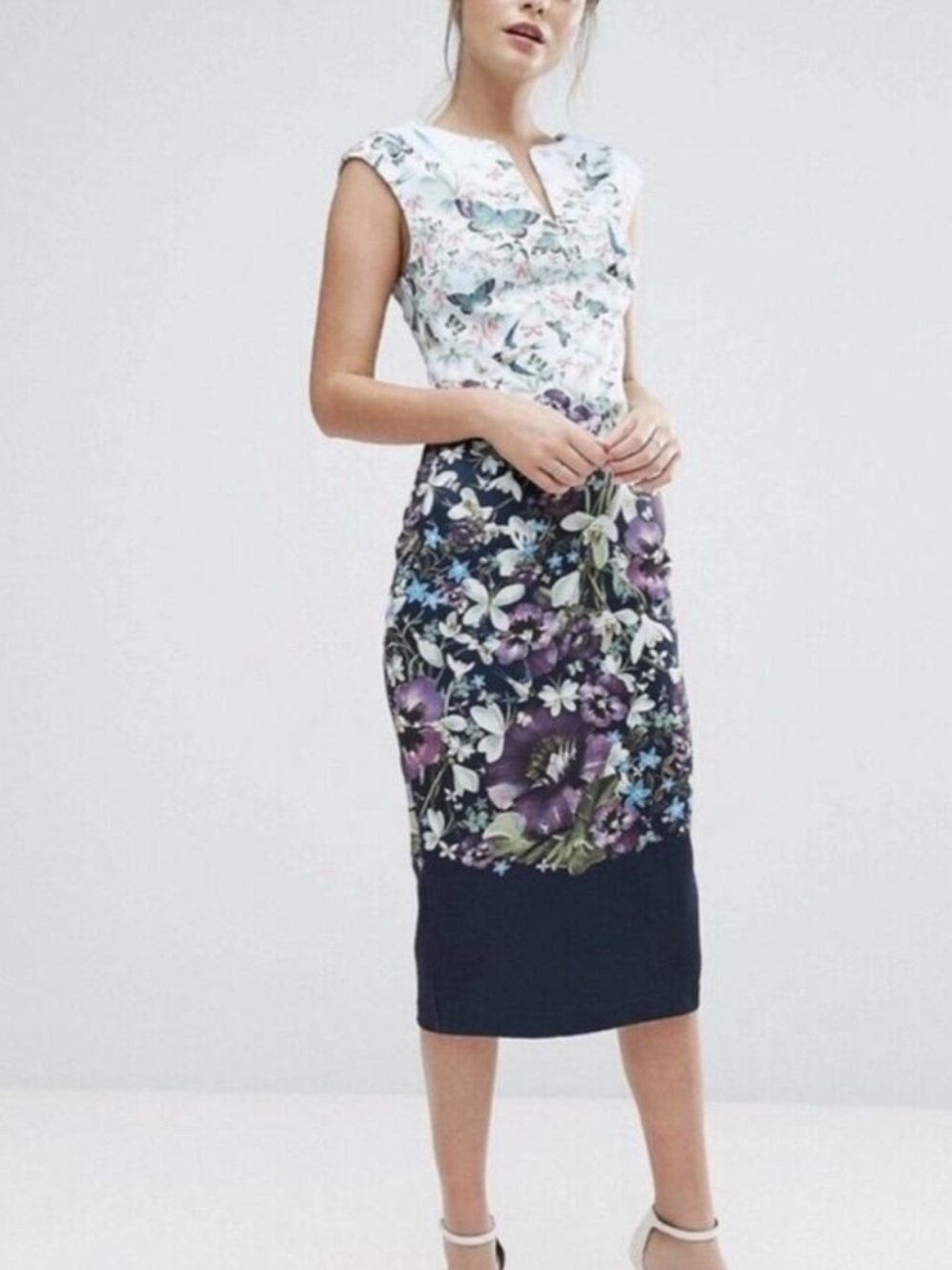 Ted Baker Tiha Dress in Enchantment Floral - Size US 2 - Picture 2 of 8